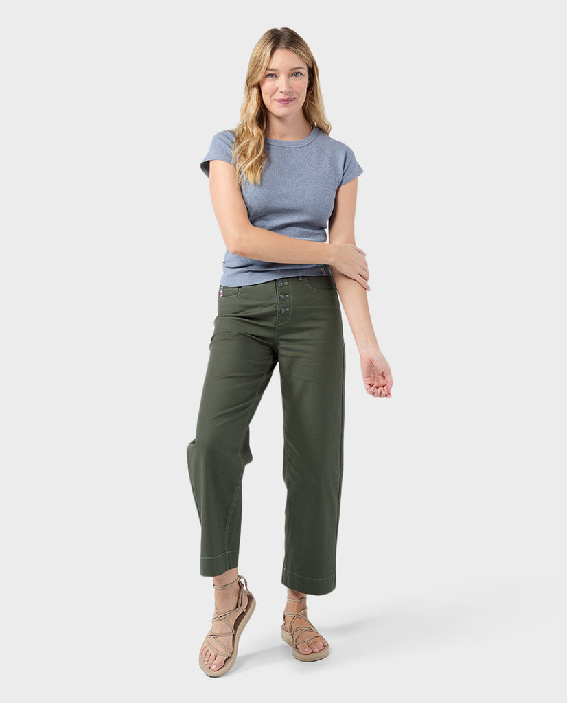 (取寄) スティオ リベット ツイル カーペンター パンツ - オーガニック コットン Stio Rivet Twill Carpenter Pants - Organic Cotton  Mountain Shadow Women's Rivet Wide Leg Canvas Pant