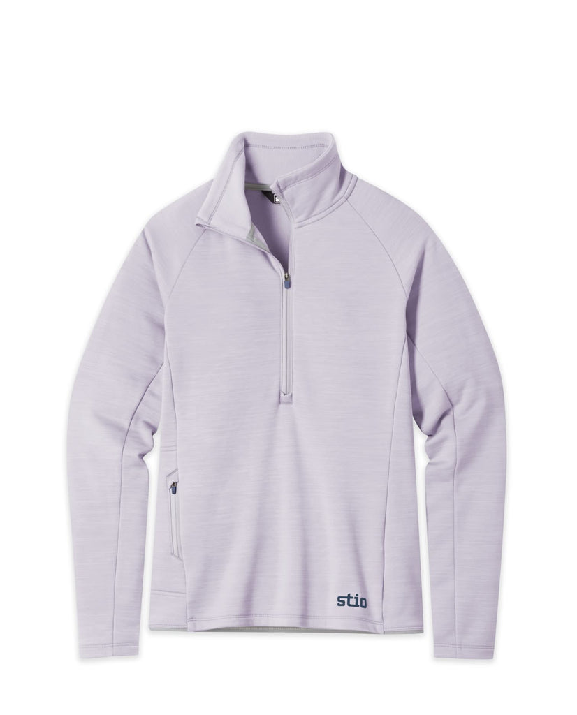 Stio Glide Power Stretch Half Zip Top Women's Abyss Heather Large 2