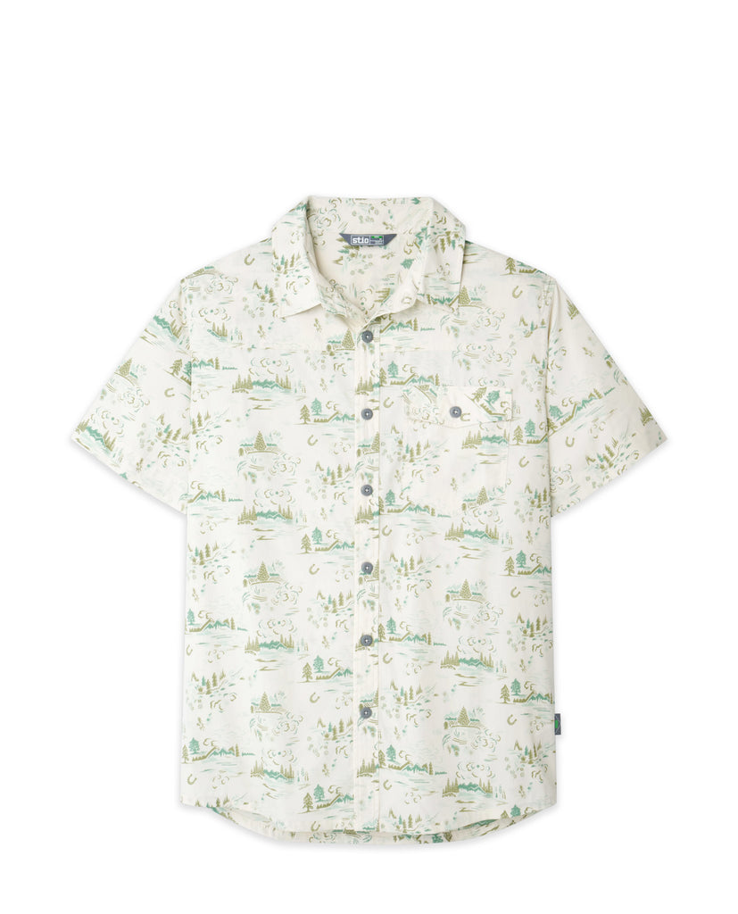 Stio Curtis Camp Shirt Short Sleeve Windchill Ride WY Medium 2