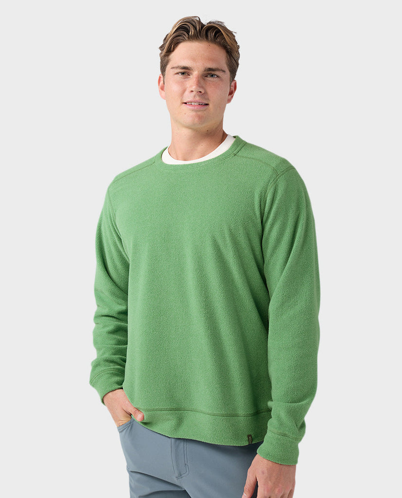 Stio Turpin Fleece Crew Top Men's Medium Powder Fox Heather 4