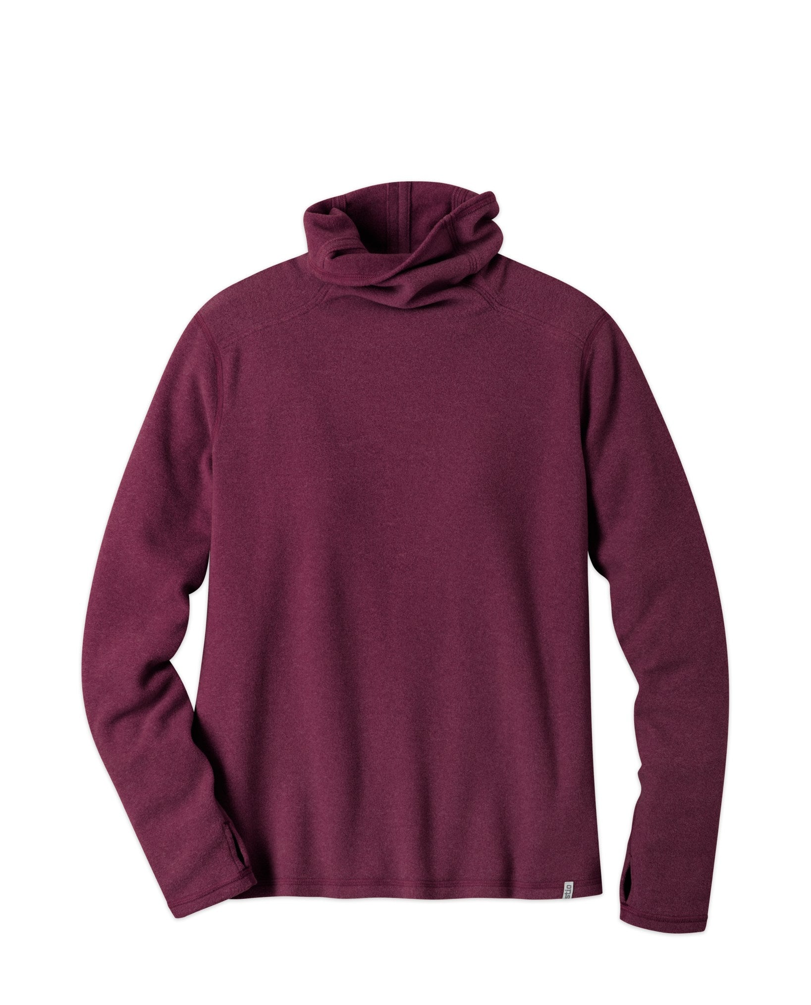 funnel neck fleece pullover