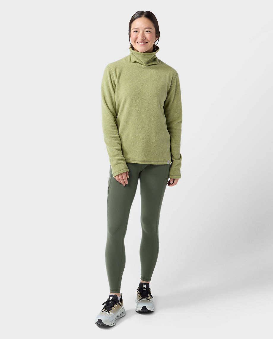 funnel neck fleece pullover