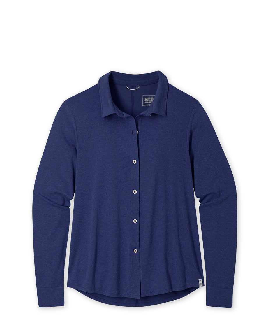 Stio Women's Divide Shirt, Size Extra Large in Quiet Gray Heather Stio Women's Divide Shirt, Size Extra Large in Quiet Gray Heather