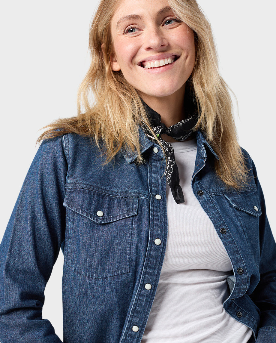 トップス Hiyo Women's Slipstone Japanese Denim Shirt