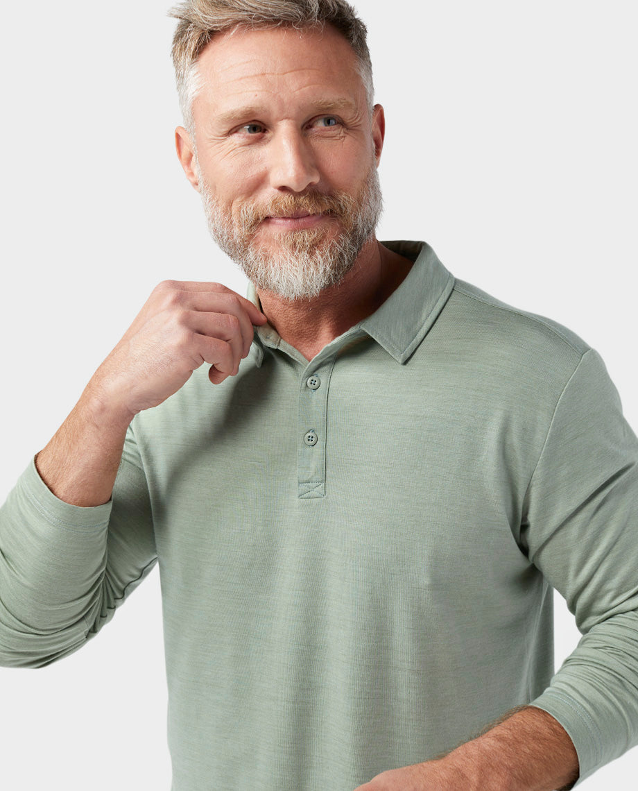 Men's Alpin Lightweight Merino Polo LS
