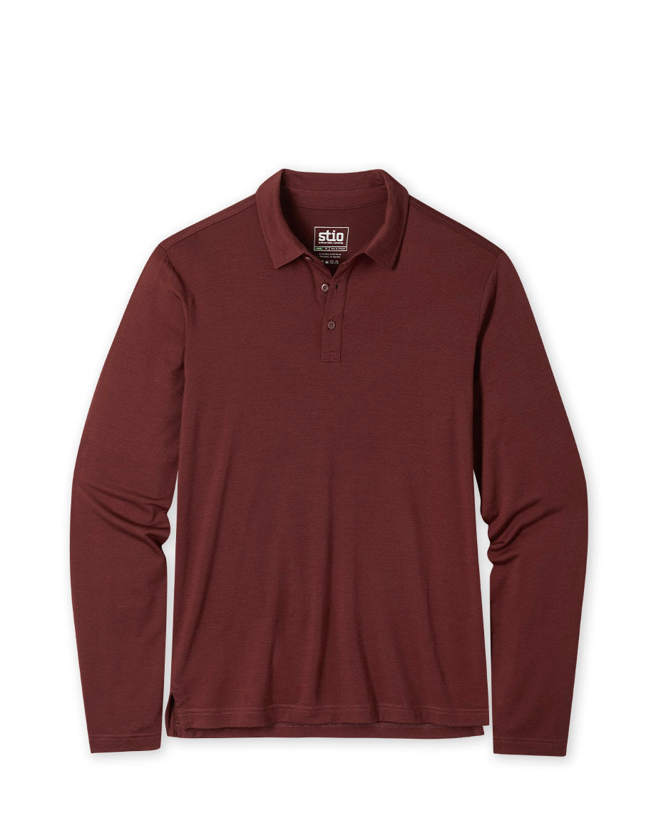 Men's Alpin Lightweight Merino Polo LS